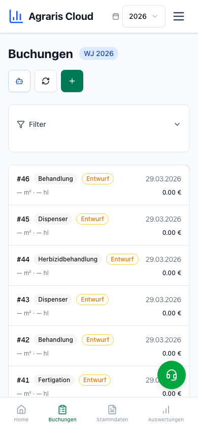 Buchungen ohne Empfang bearbeiten