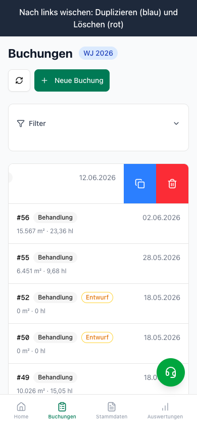 Bearbeiten, Prüfen, Drucken und Duplizieren